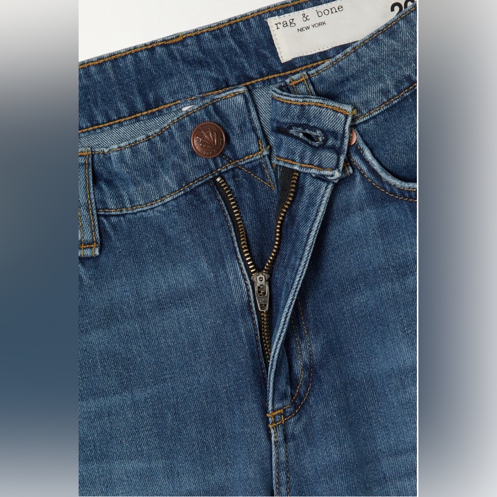 NWT Rag & Bone Dre Low-Rise Slim Boyfriend Jeans Medium Wash Size 25 2 - Picture 9 of 9